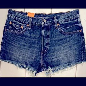 Levi’s 501 straight leg, button-fly shorts